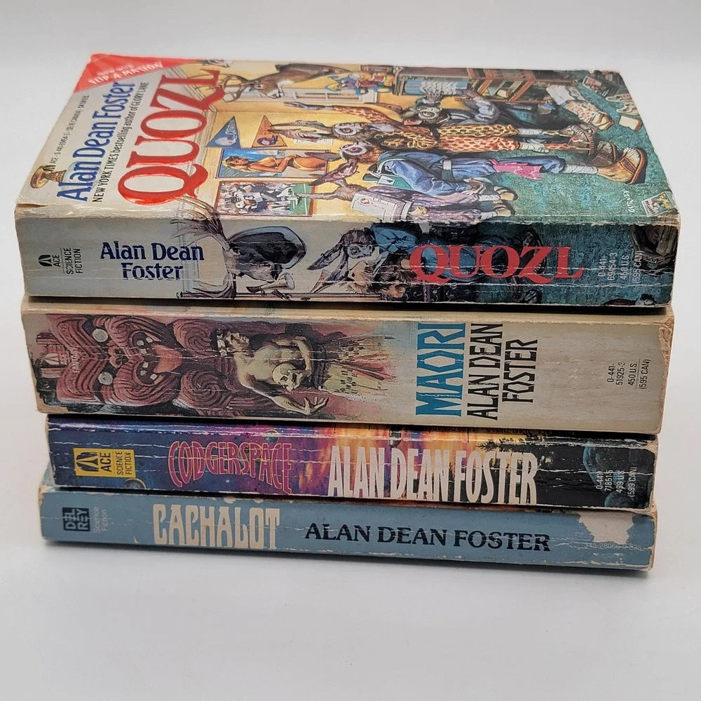 Alan Dean Foster 4 Book Lot Quozl Maori Codgerspace Cachalot Paperback Good